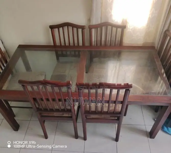 Teak table with 6 chairs