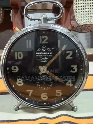 German Vintage Metal Alarm Clock
