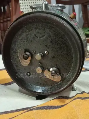 German Vintage Metal Alarm Clock