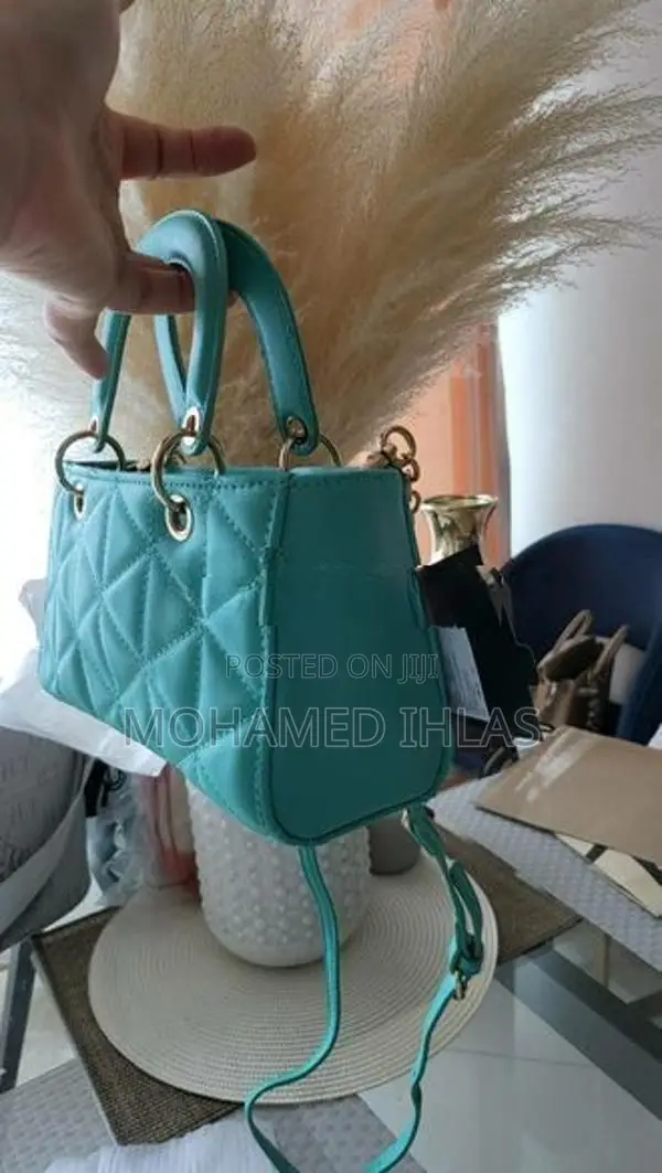 LYN M Structured Top Handbag in Mint Green