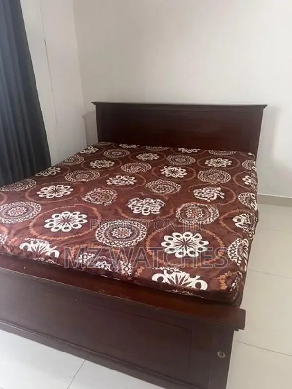 Sale – Teak Bed + 8” Arpico Spring Mattress