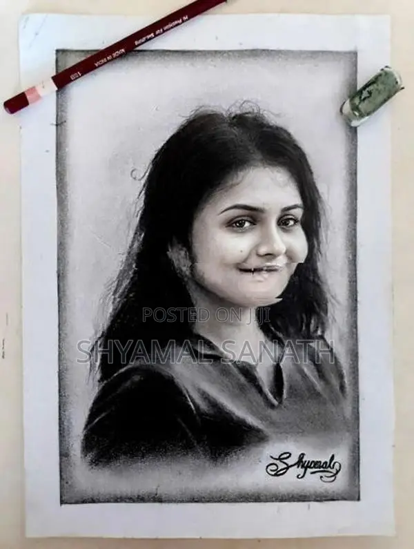 Pencil Portrait - Hand Drawn Signed