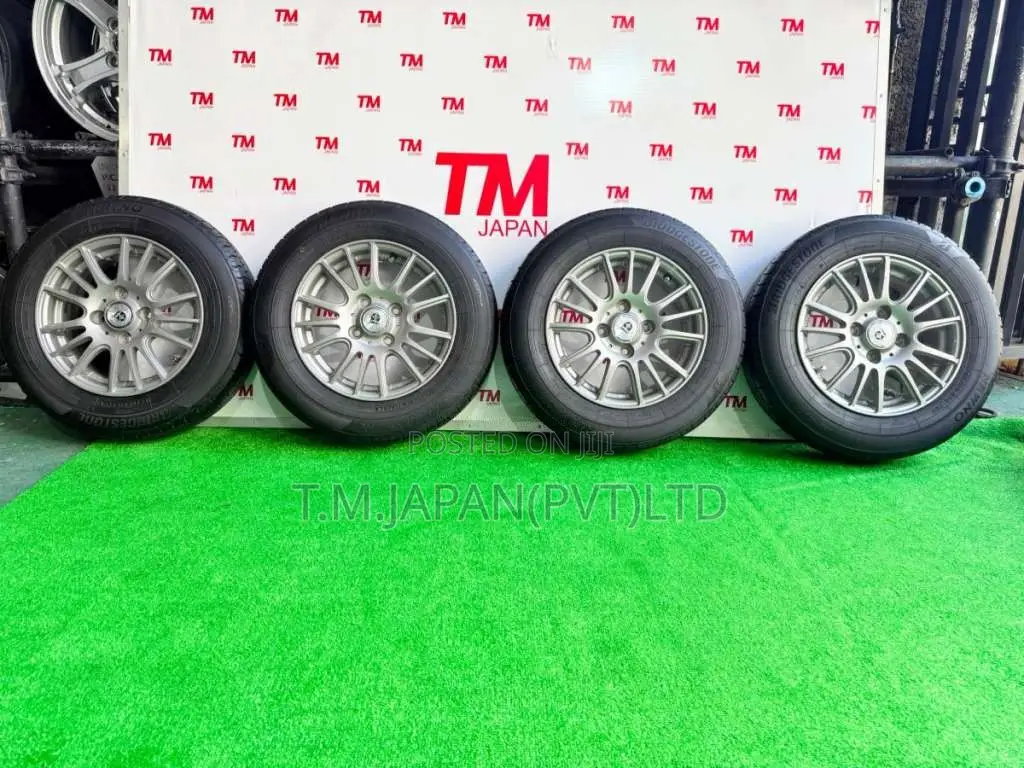 145-80-13 Tires with Alloy Wheels Set 13 Inch 4 Studs,100 PCD for All