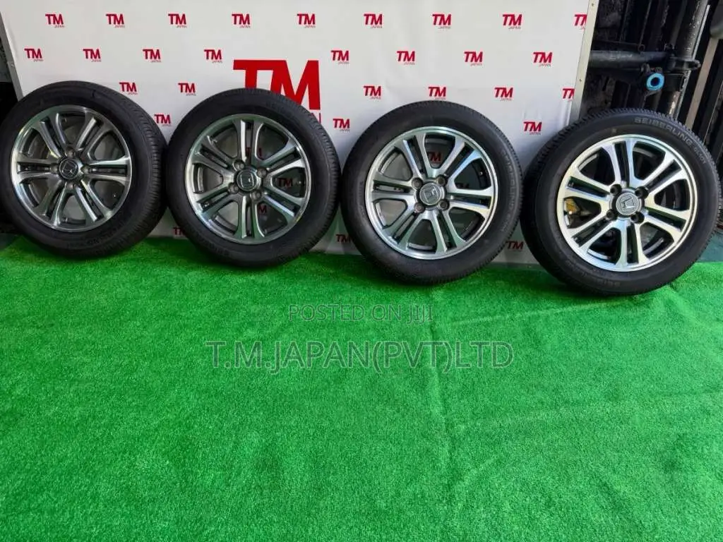 155-65-14 Tires with Alloy Wheels Set 14 Inch 4 Studs, 100 PCD for All