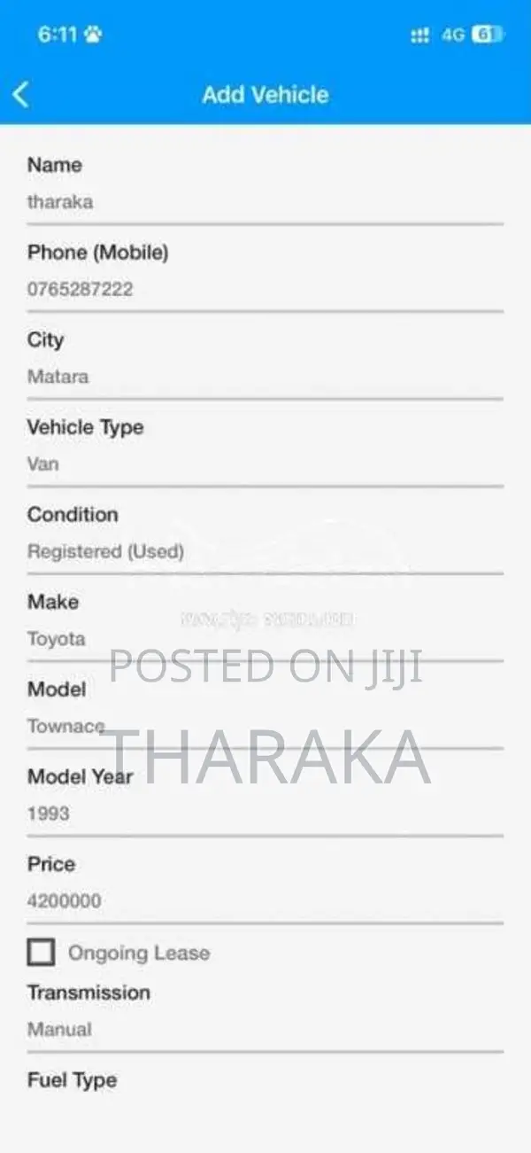 Toyota TownAce 1993 Van (Used)
