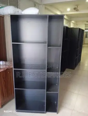 Black Melamine book cupboard .