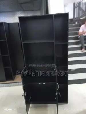 New Black Melamine book cupboard with lookers .