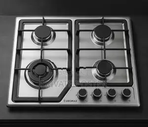 New EUROMAX (TURKEY Brand) Stanless Steel 4 Burner Gas Cooker Hob