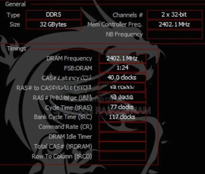 TEAM TFORCE VULCANα (Alpha) 32GB 5600MHZ DDR5 - AMD FLBD532G5600HC36B0