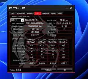 TEAM TFORCE VULCANα (Alpha) 32GB 5600MHZ DDR5 - AMD FLBD532G5600HC36B0