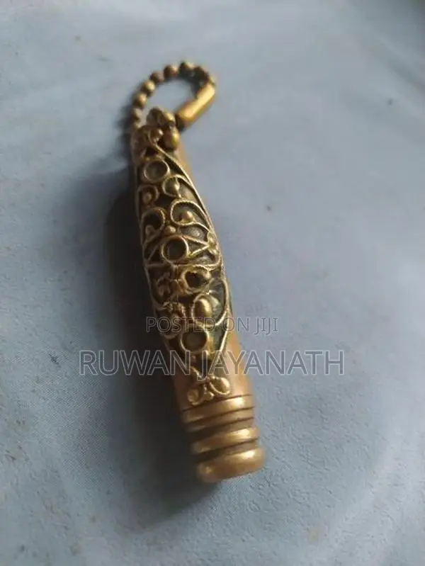 Vintage Prayer Scroll Pendant with King George V Ceylon 50 Cent Coin