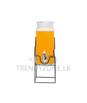Glass Juice Dispenser With Stand Single