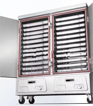 Industrial Gas Rice Steaming Cart 24 Trays