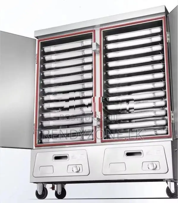 Industrial Gas Rice Steaming Cart 24 Trays