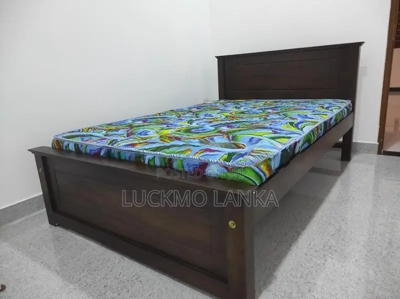 New 72x48 Teak Box Bed With Arpico Hybrid Mattress (V11)