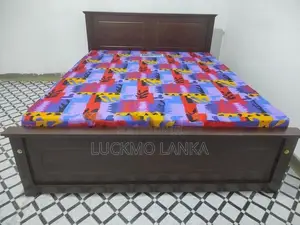 New 6x5 Teak Box Bed With Double Layer Mattress (V9)