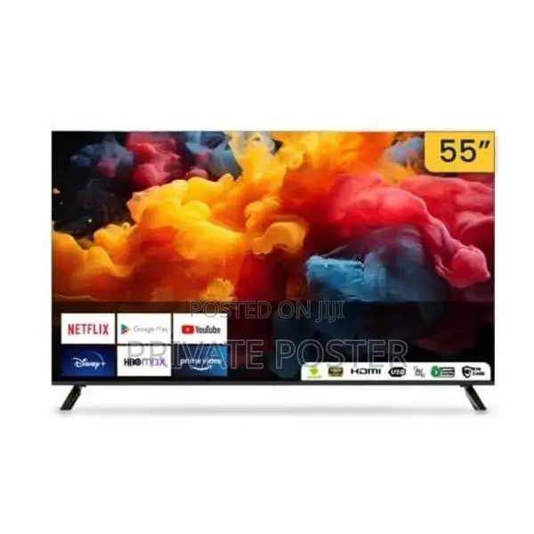 New 55" ABANS 4K UHD Smart Android LED Frameless TV