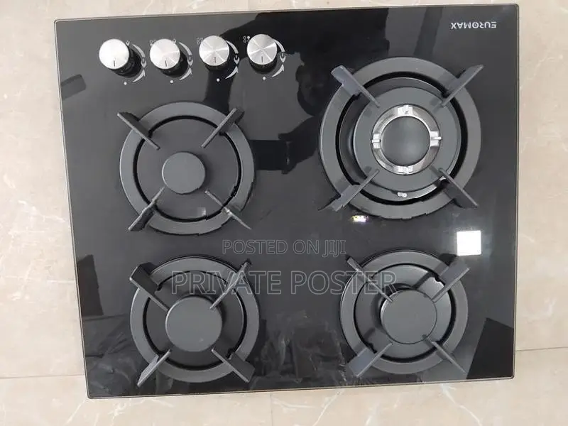 EUROMAX Turkey Brand 4BURNER Tempered Glass Gas Cooker Hob
