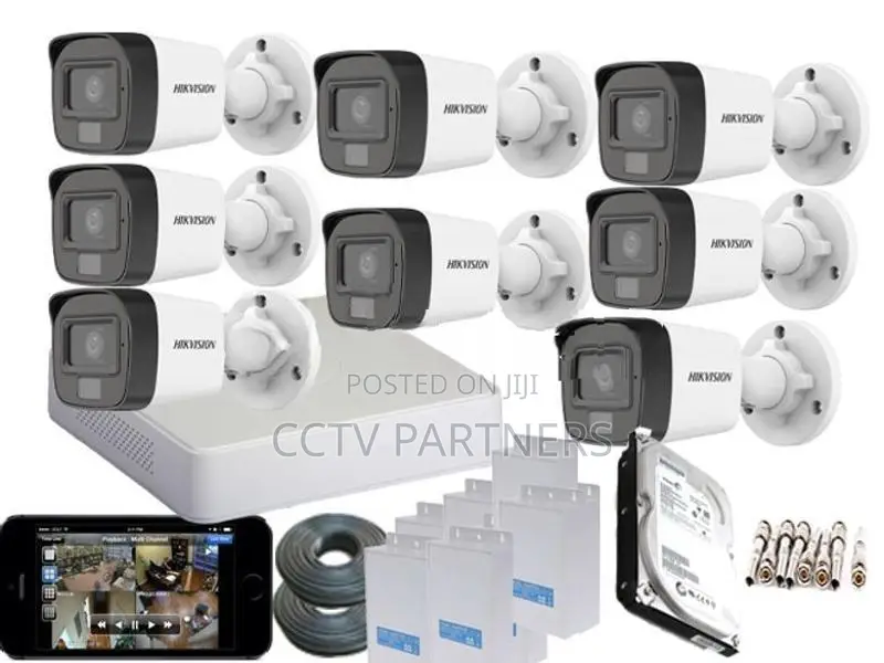 Hikvision 2MP ColorVu Turbo HD Dual light-Voice CCTV 8 Camera Packages