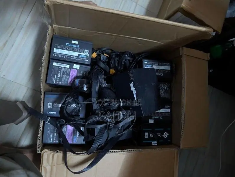 600w 80plus used black wire power supply
