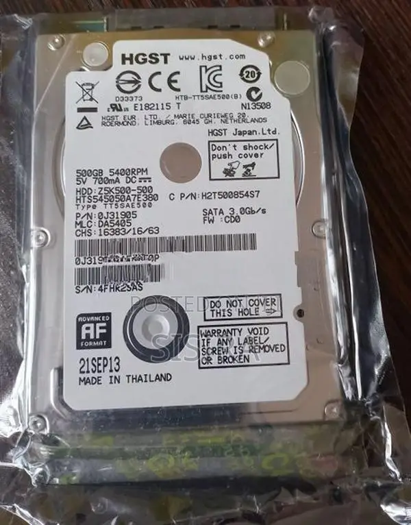 Laptop HDD - 500GB Sata