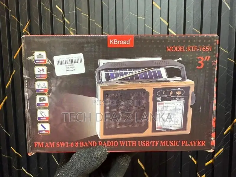 Solar rechargeable Bluetooth radio speaker