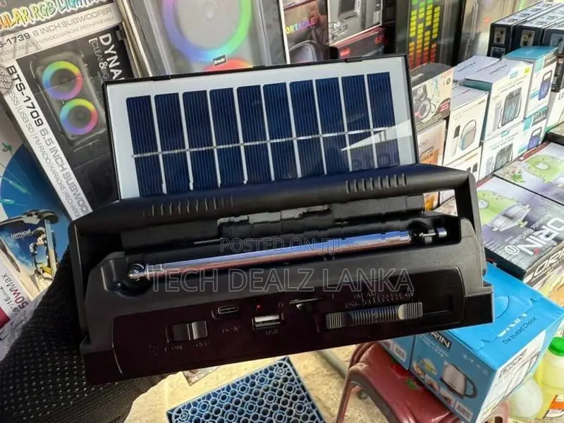 Solar rechargeable Bluetooth radio speaker