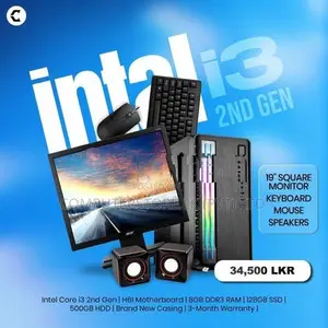 INTEL CORE I3 2TH GEN 8GB DDR3 128GB SSD 500GB HDD USED ASSEMBLE PC