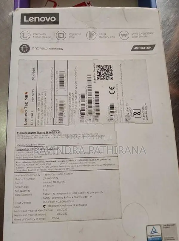 Lenovo M8 tablet
