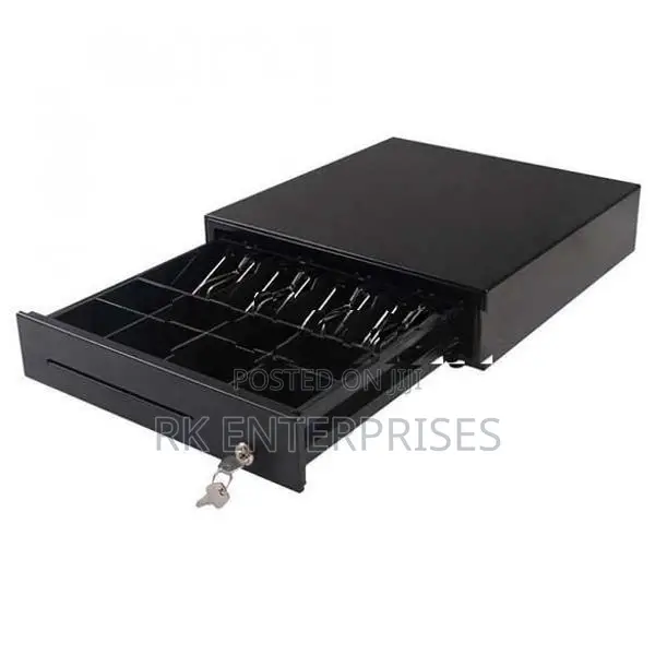 POS Black Cash Drawer 5 Bill 8 Coin