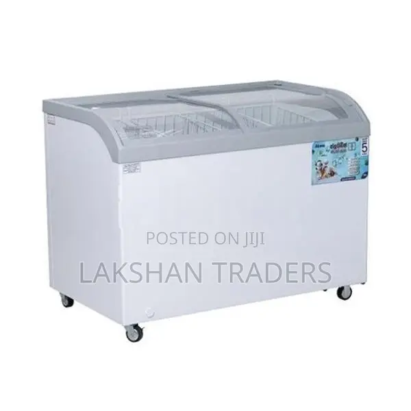 New Abans 260L Curved Glass Top Freezer