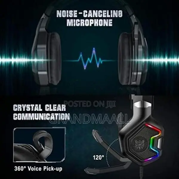 K10 Pro Wired Gaming Headphones with Mic