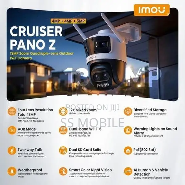 IMOU Cruiser Pano Z WIFI 3 Lens PTZ Camera