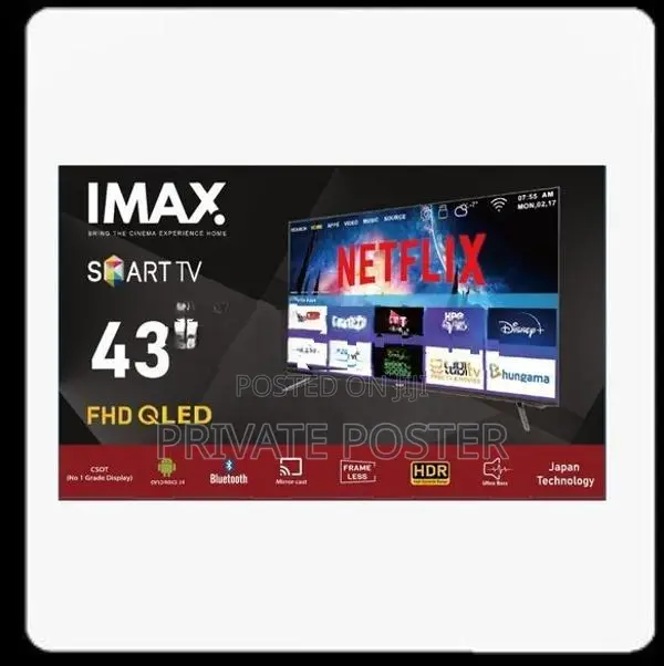 43" IMAX JAPAN Smart Android 14 FHD HDR Frameless TV
