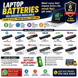 ALL KINDS OF LAPTOP BATTERY REPLACEMENT
