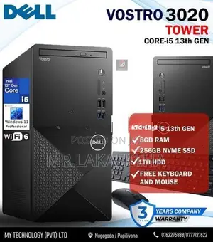 DELL VOSTRO 3020 DESKTOP COMPTER | CORE i5 13TH GEN|8GB|256GB|1TB|