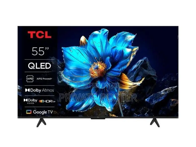 New 55" TCL Smart QLED 4K UHD HDR Google TV (P8K Model)