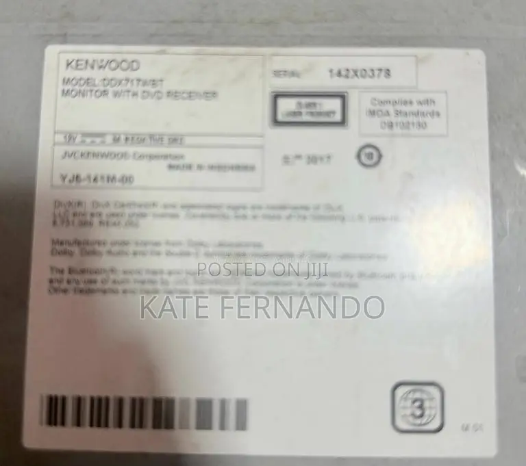 KenwoodDDX717WBT for Car