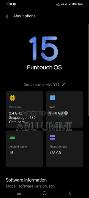Vivo Y36 128 GB Blue