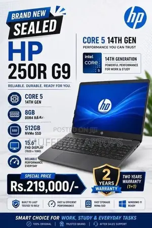 New HP Core 5 14Gen 8/512GB 15.6”FHD Display