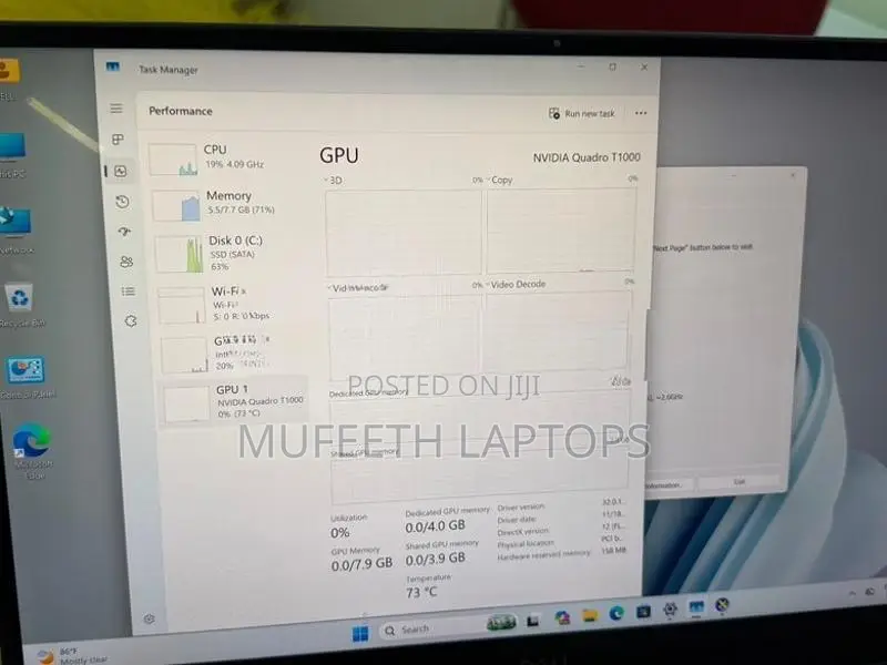 Dell Gaming i7 9Gen H processor 8/256GB NVIDIA 4K Display