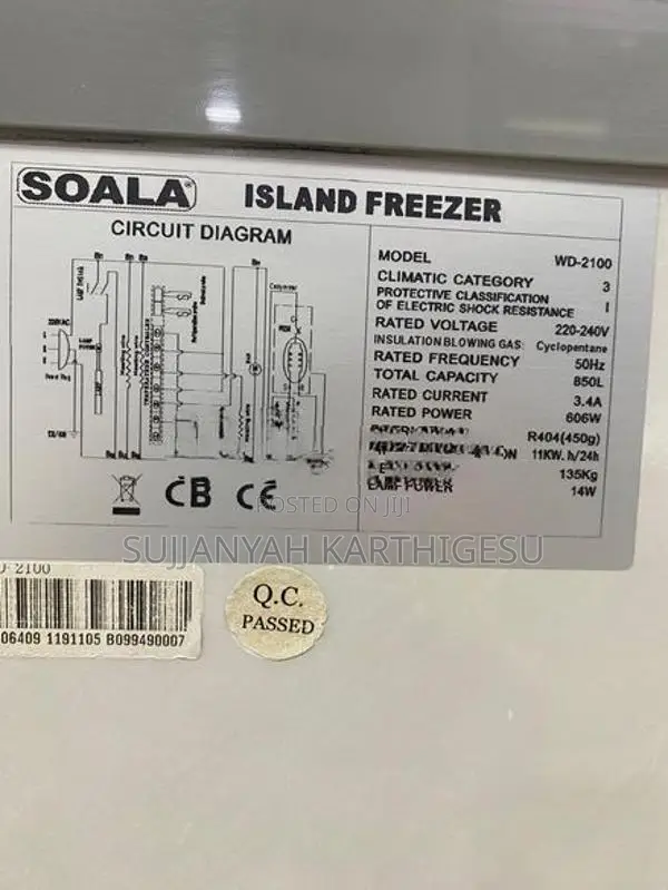 Soala Island Freezer WD-2100