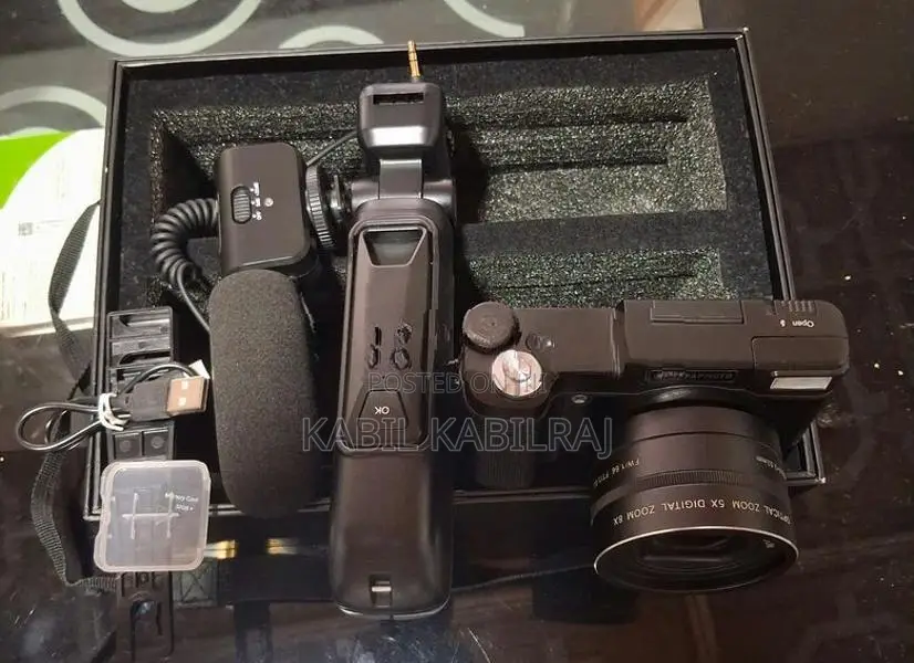 NEW AGFAPHOTO 4K Vlogging Camera – 48MP 5X Optical Zoom Full Kit