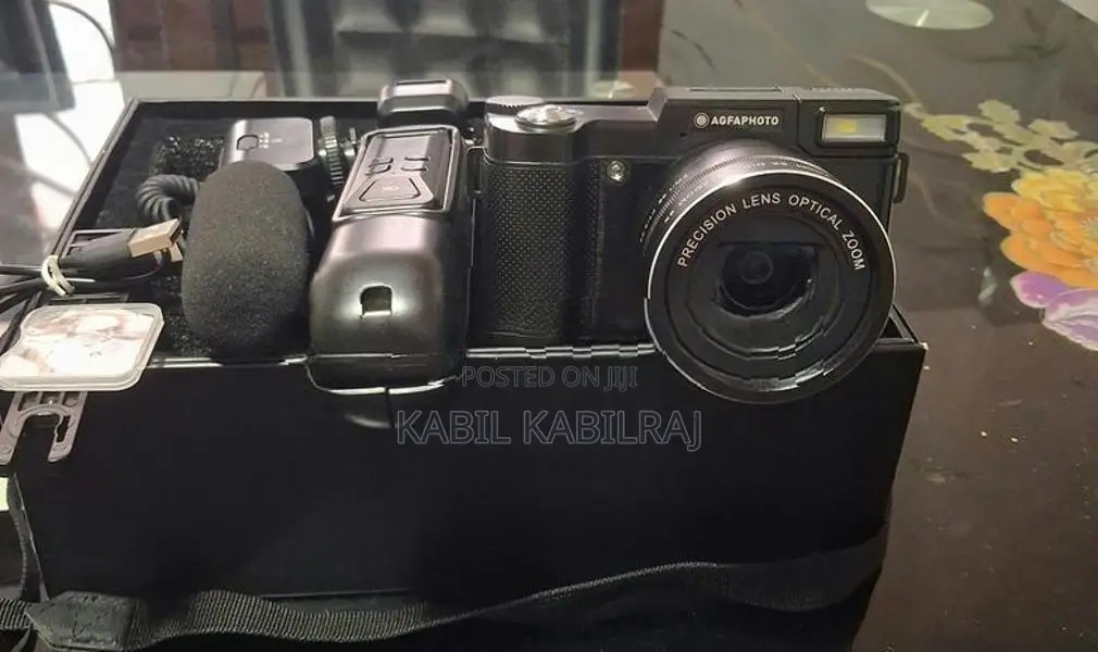 NEW AGFAPHOTO 4K Vlogging Camera – 48MP 5X Optical Zoom Full Kit