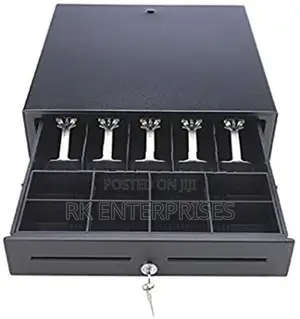 Cash Drawer 5 Notes 8 Coins - Black Color Heavy Duty 16 x 16' Inch