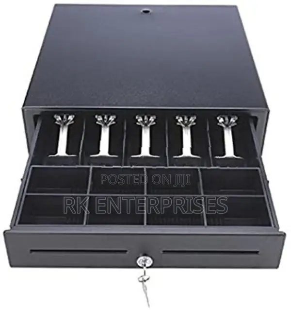 Cash Drawer 5 Notes 8 Coins - Black Color Heavy Duty 16 x 16' Inch