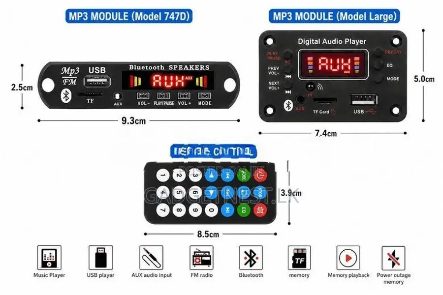 ​Bluetooth USB MP3 Decoder Board with FM Radio