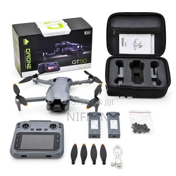 GT50 PRO Drone HD Camera Screen Remote with 2 Batteries