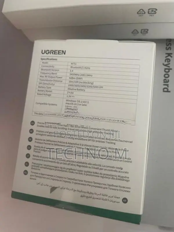 UGREEN Side Scrolling Multi-Mode Wireless Bluetooth Mouse M751 45792