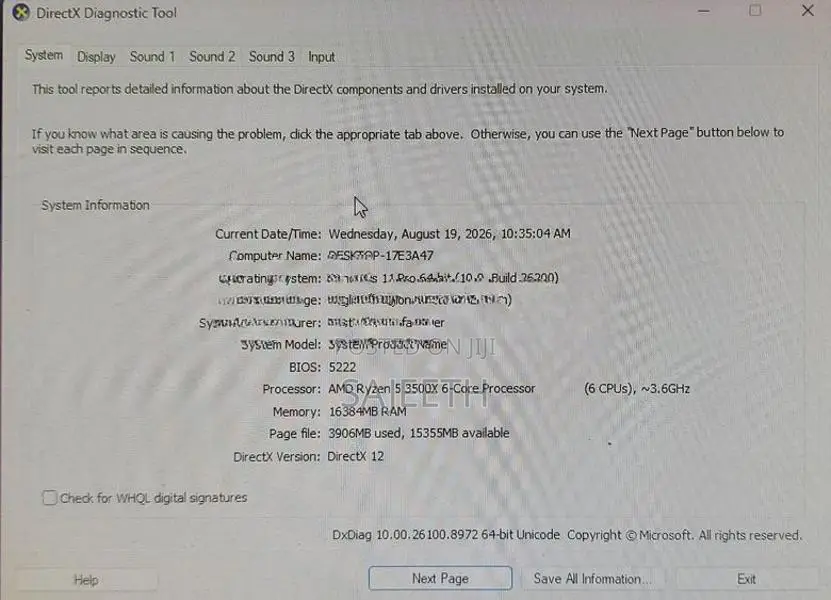 AMD Ryzen 5 3500X Gigabyte GTX 1650 4GB Gaming PC 16GB RAM 240SSD 1TB